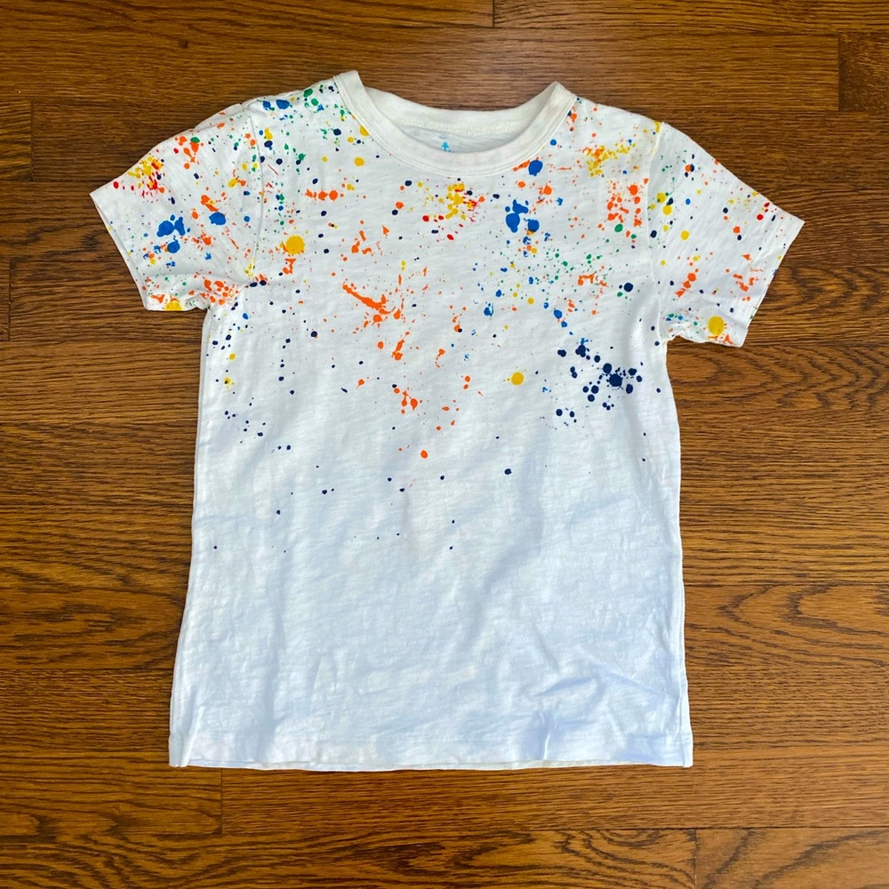 EUC. J. Crew Crewcuts splatter style t-shirt. Size 6-7